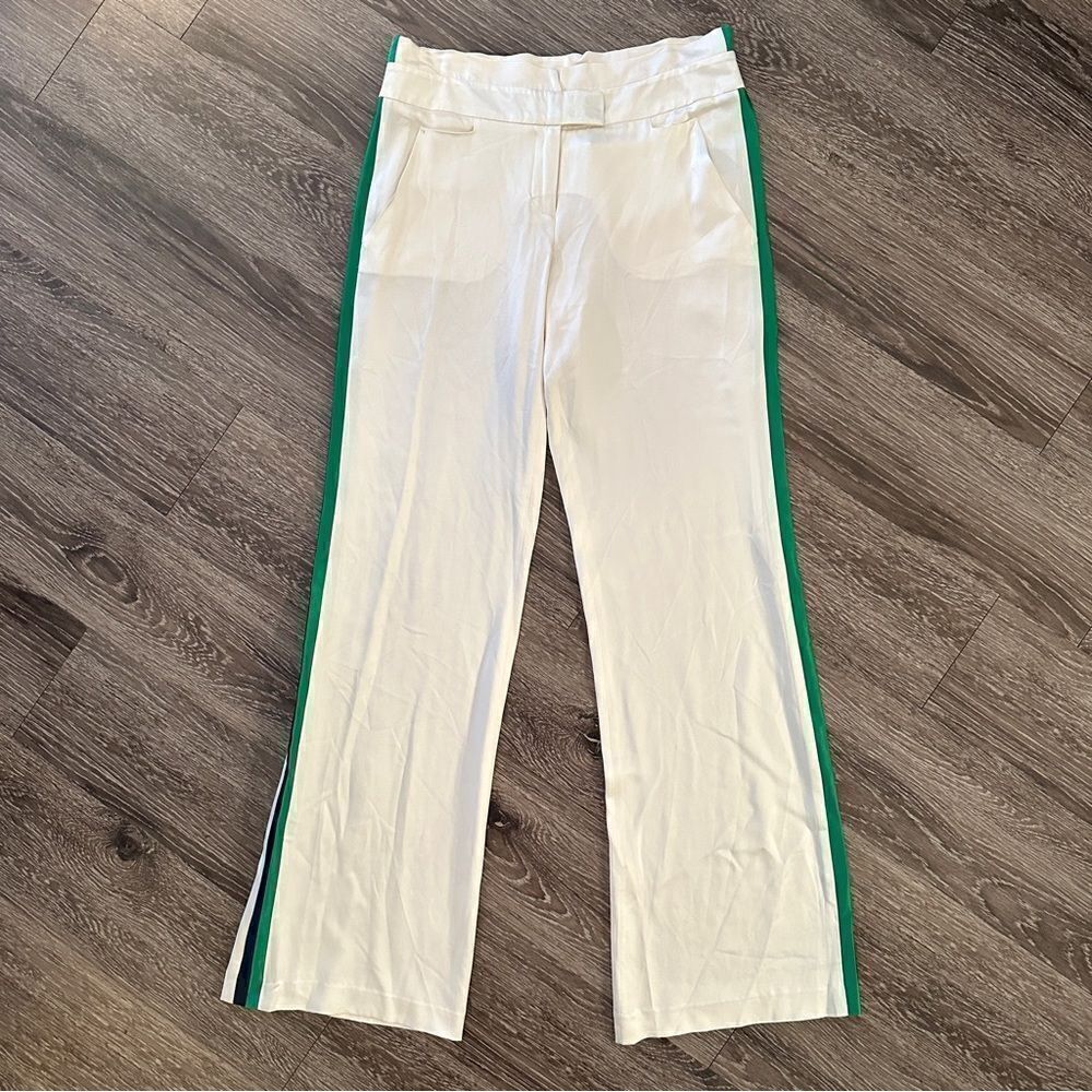 Lamb Side Stripe Silk Trousers